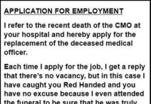 An application we received at The QuackDoc Hospital & Research Institute.